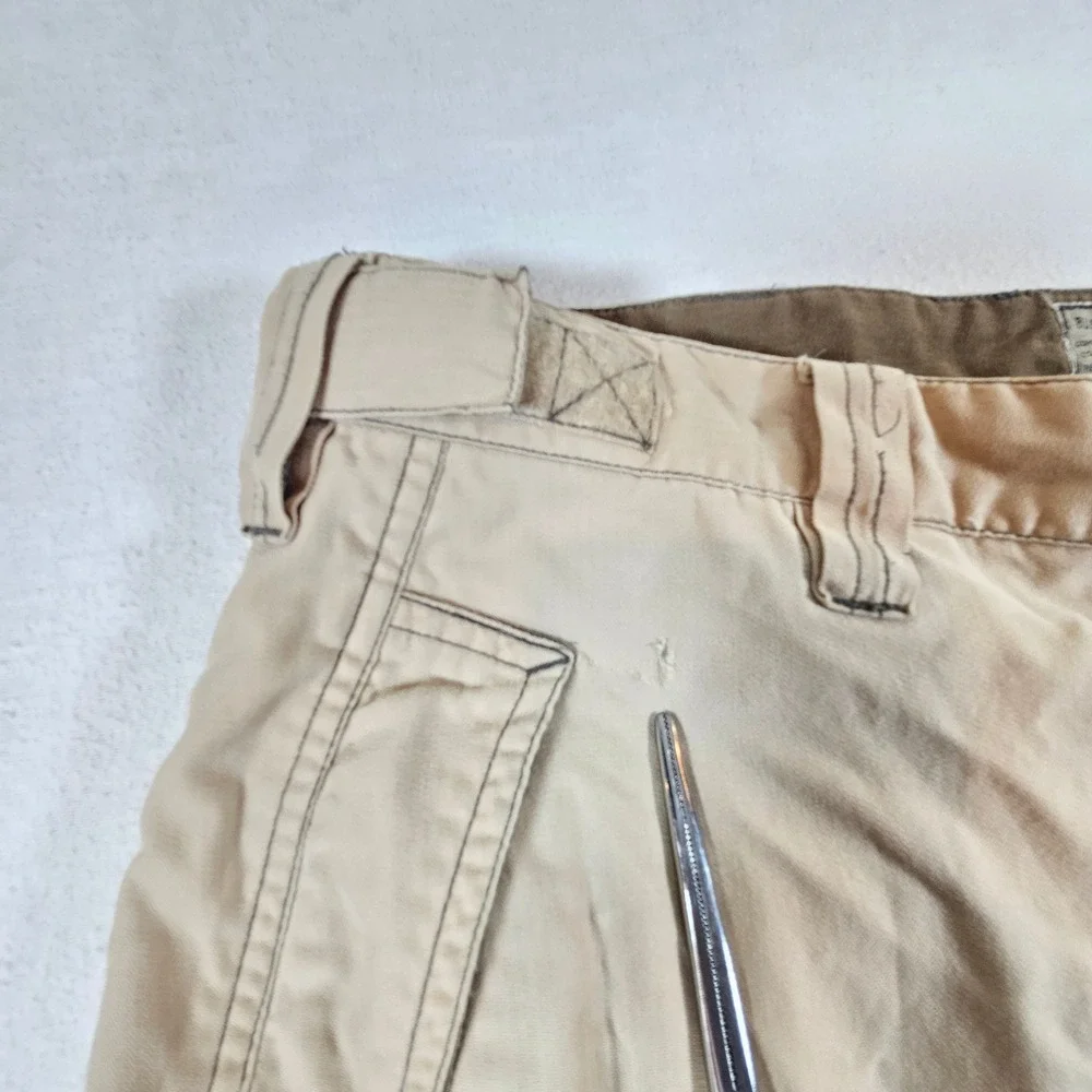 Bugle Boy Cargo Shorts Men 34W Tan Utility Gorpcore‎ Cotton Nylon Relaxed Fit
